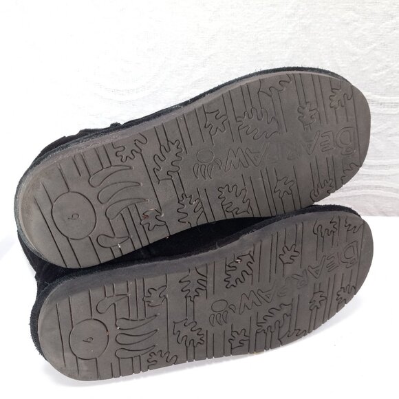 Black Suede BEARPAW Lined Snow Winter Boots Size 9 - Picture 8 of 13